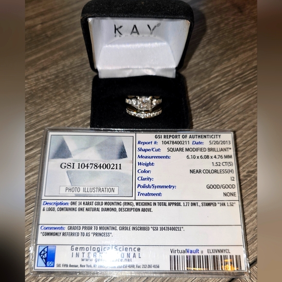 Bridal / Wedding Ring Set - 3 carats - Picture 1 of 9